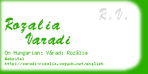 rozalia varadi business card